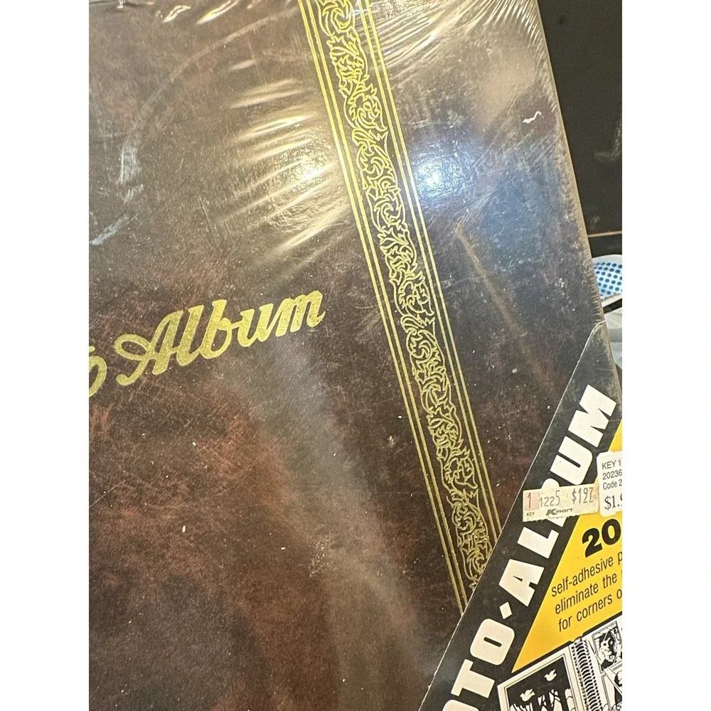 KMART Photo Album 20 Self Adhesive Pages Drop Sheet Brown Color - Factory Sealed